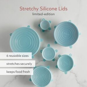 COPY - Norwex Stretchy Silicone Lids, set of 6, food storage, replace plastic w…
